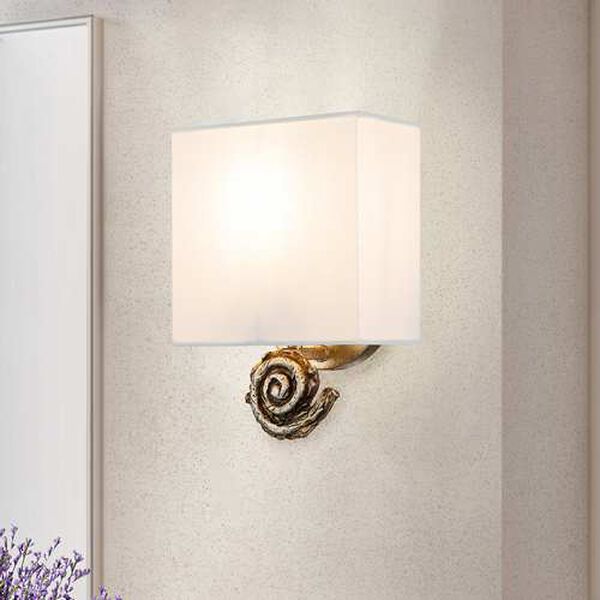 Swirl Silver Leaf One-Light Wall Sconce, image 2