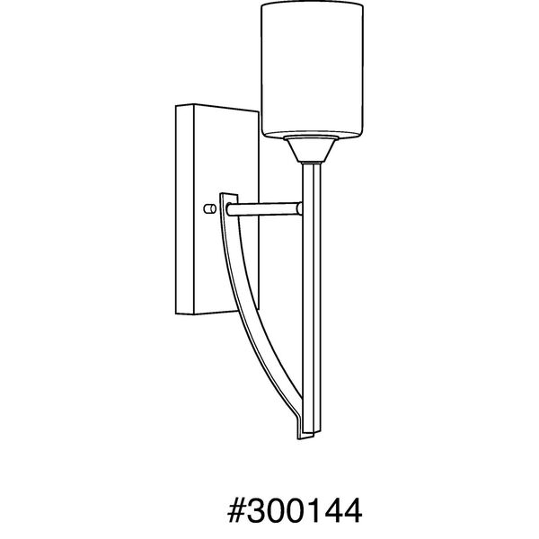 P300144-143: Dart Graphite One-Light Wall Sconce, image 5
