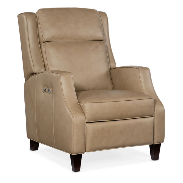 Tricia Beige Power Recliner with Headrest, image 1