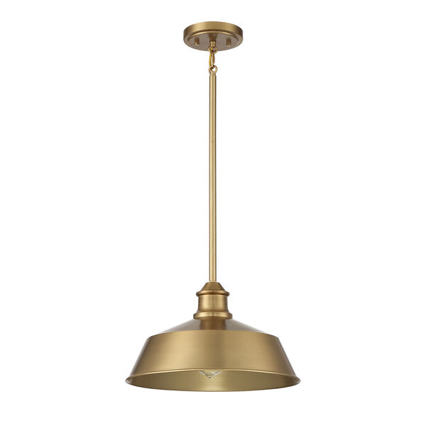 Natural Brass 14-Inch One-Light Pendant, image 2