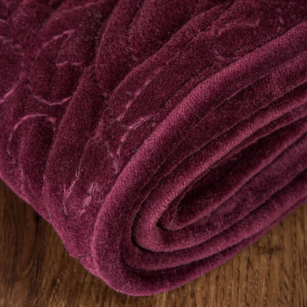 Christmas Eve Purple 60-Inch Tree Skirt with Luxurious Cotton Velvet Fabric, image 3