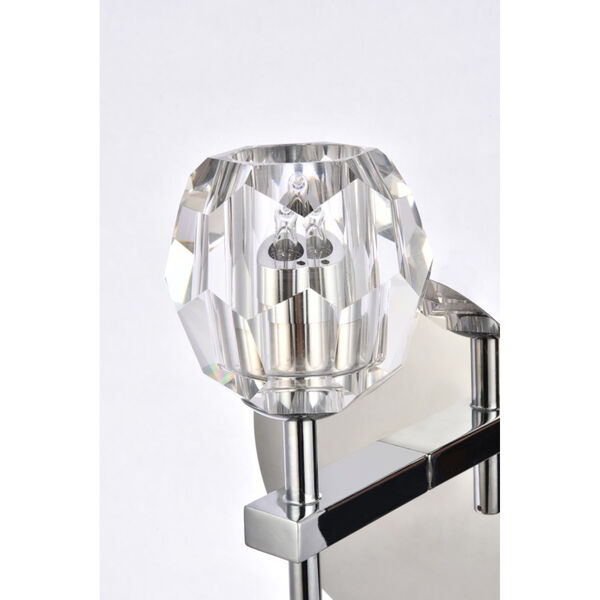 Eren Chrome One-Light Wall Sconce with Royal Cut Clear Crystal, image 6