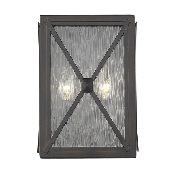 Brooklyn Oil Rubbed Bronze Two-Light Outdoor Wall Mount, image 4