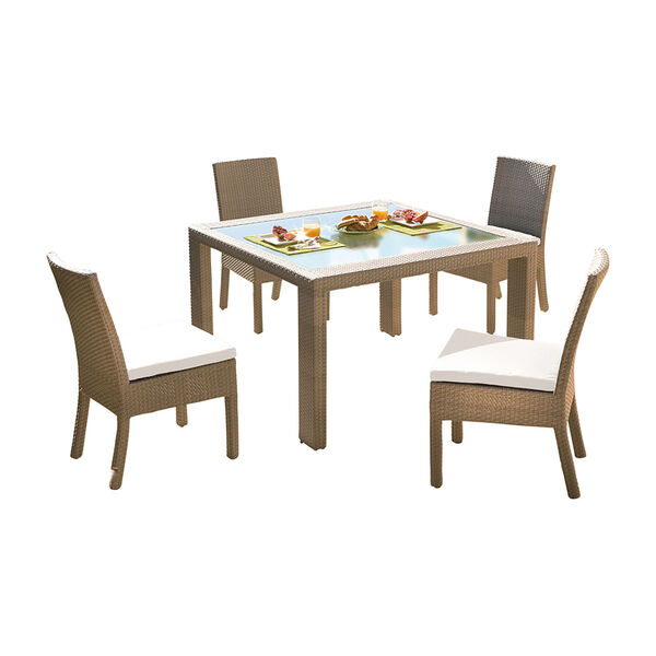 Rubix Standard Five-Piece Side Chair Dining Set with Cushions, image 1