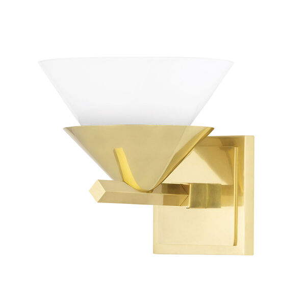 Stillwell Aged Brass One-Light Wall Sconce, image 1