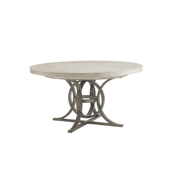 Oyster Bay White Calerton Round Dining Table, image 1
