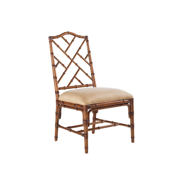 Island Estate Brown and Ivory Ceylon Side Chair - (Open Box), image 1