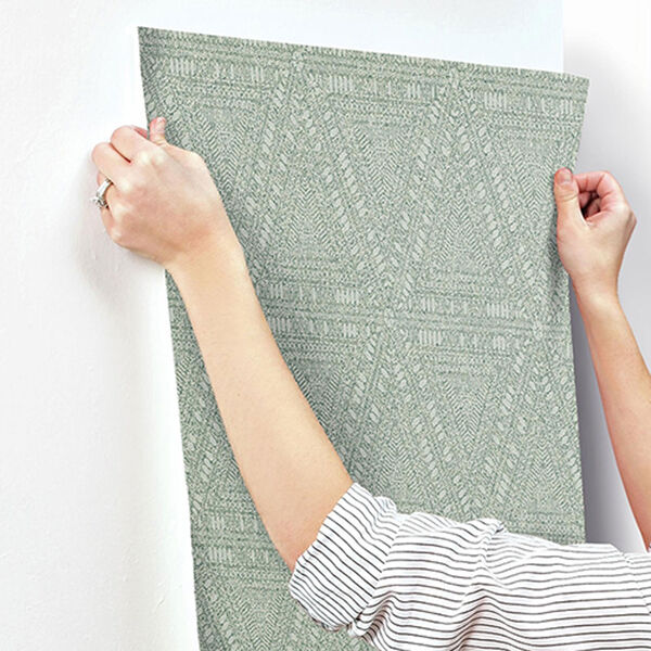 Norlander Green Norse Tribal Wallpaper - SAMPLE SWATCH ONLY, image 3