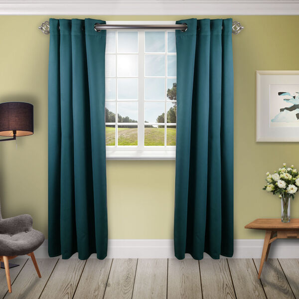 Turquoise 120 W x 108 H In. Blackout Curtain, image 1
