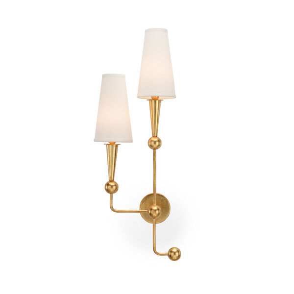 Cavendish Antique Gold Two-Light Right Wall Sconce, image 1