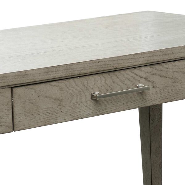 Essex Gray Wood Writing Desk with-Drawer, image 4