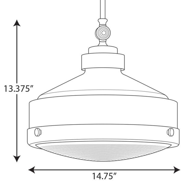 Loftin Black 15-Inch One-Light Pendant, image 3