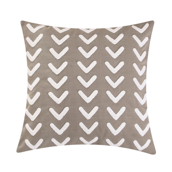 Trent Taupe 20 In. X 20 In. Throw Pillow, image 1