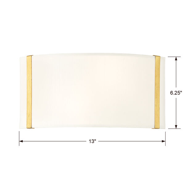 Fulton Antique Gold Two-Light Wall Sconce, image 3