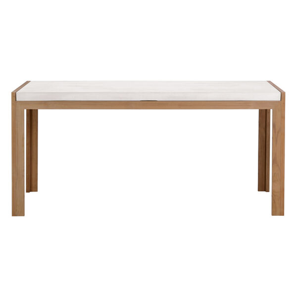 Perpetual Soho Teak and Concrete Dining Table in Ivory White, image 2