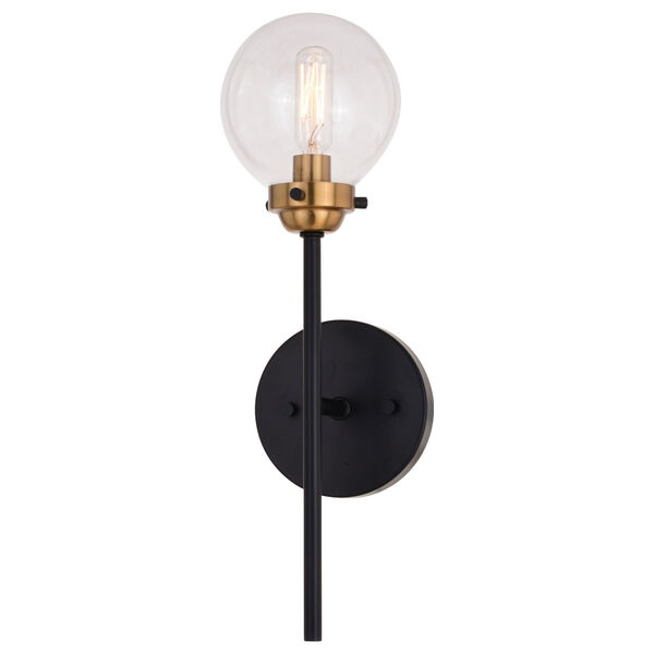 Orbit Muted Brass and Oil Rubbed Bronze One-Light 16-Inch Wall Sconce, image 1