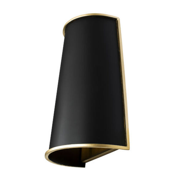 Coco Matte Black and French Gold Two-Light Wall Sconce, image 3