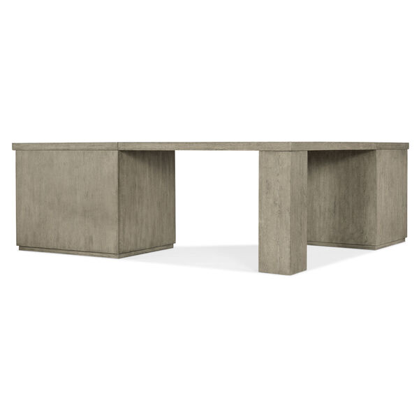 Linville Falls Smoked Gray Corner Desk with File and Open Desk Cabinet, image 2