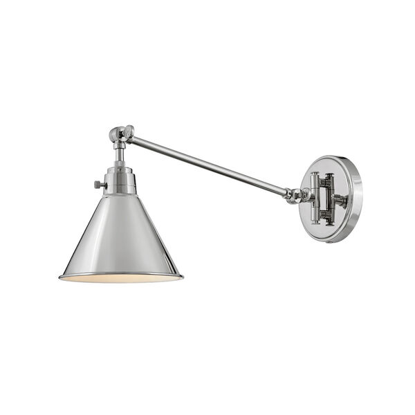 Arti Polished Nickel One-Light 19-Inch Adjustable Wall Sconce, image 1