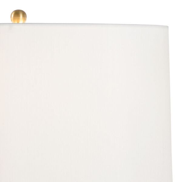 Deans White and Brass One-Light Table Lamp, image 3