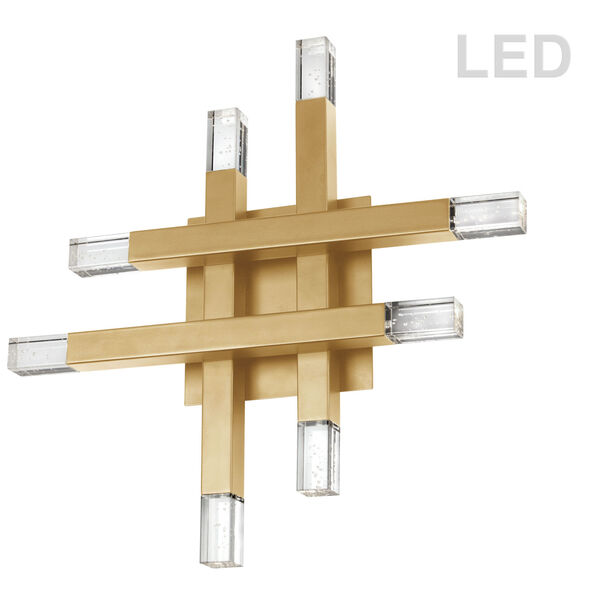 Francesca Aged Brass Eight-Light LED Wall Sconce, image 1