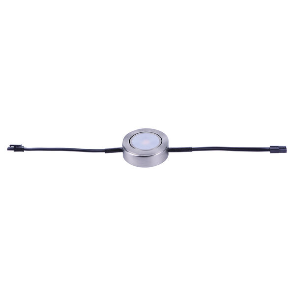 CounterMax MX-LD-AC Satin Nickel LED Under Cabinet Puck Light, image 1