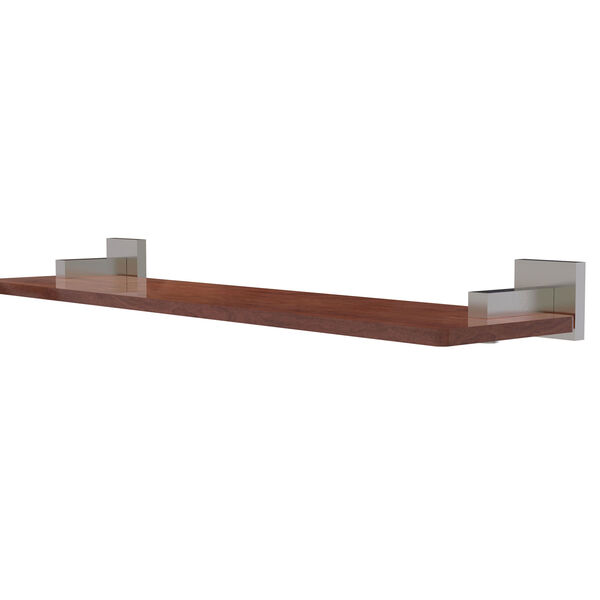 Montero Unlacquered Brass 22-Inch Solid IPE Ironwood Shelf, image 1