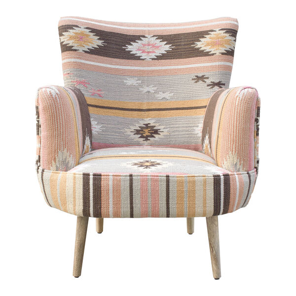Azteca Multicolor and Natural Accent Chair, image 4
