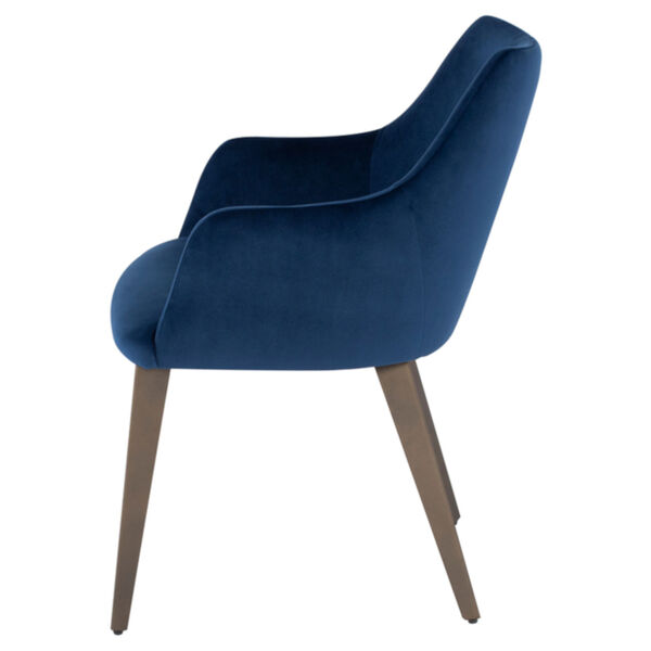 Renee Navy and Walnut Dining Chair, image 3