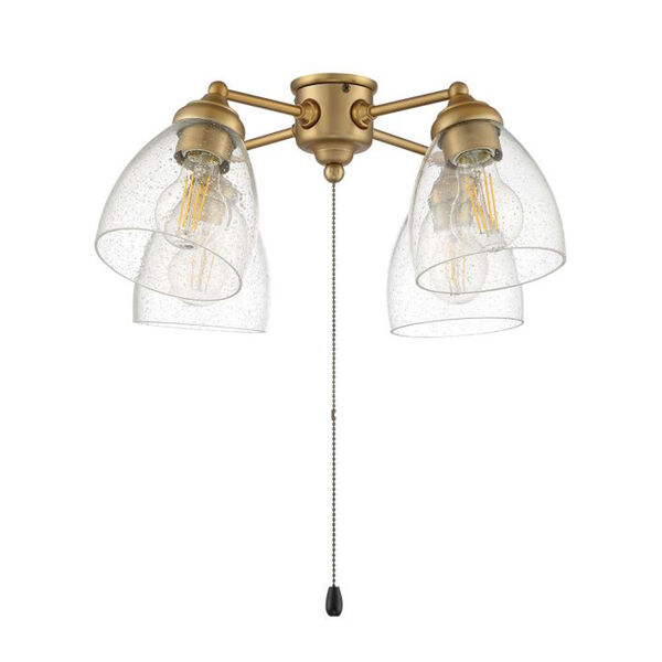 Satin Brass 20-Inch Four-Light LED Fan Light Kit, image 4