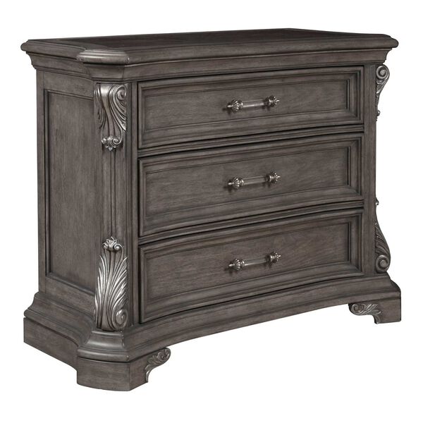 Vivian Gray Three Drawer Bedside Chest, image 6