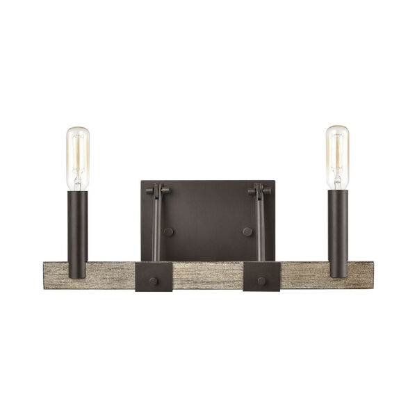 Transitions Oil Rubbed Bronze and Aspen Two-Light Bath Vanity, image 2
