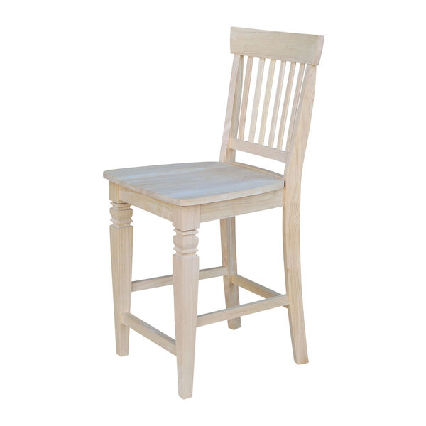 Unfinished 24-Inch Seattle Counter Height Stool, image 7
