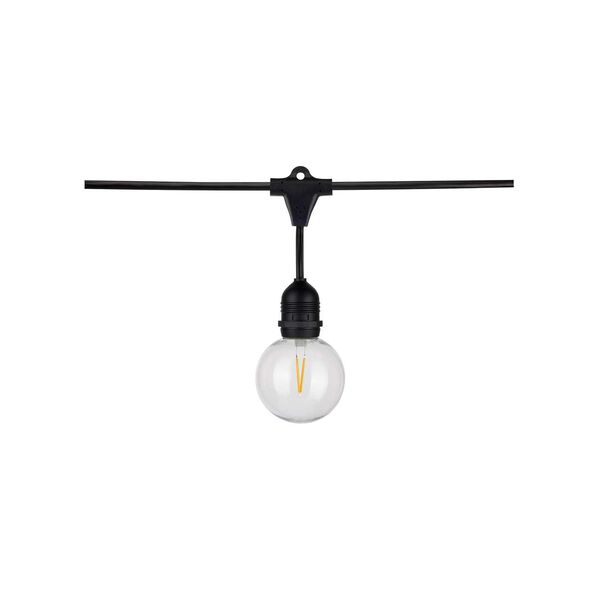 Black 24-Foot G25 LED String Light Fixture, image 2