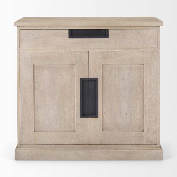 Braxton Beige and Black Two-Door Accent Cabinet, image 2