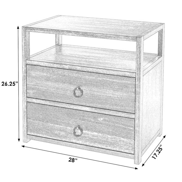 Lark Natural Wide Nightstand with Drawers, image 6