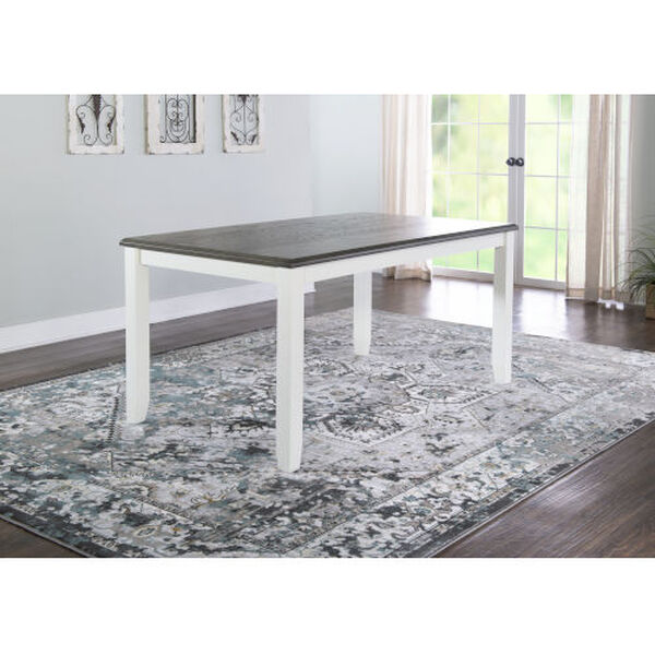 Chloe White and Dark Grey Dining Table, image 6