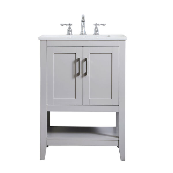 Aubrey Gray 24-Inch Vanity Sink Set, image 1