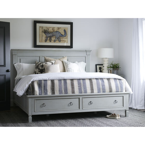 Summer Hill French Gray Panel Storage Bed, image 3