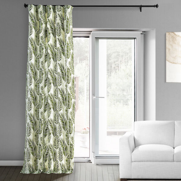 Kupala Green Printed Cotton Single Panel Curtain, image 3