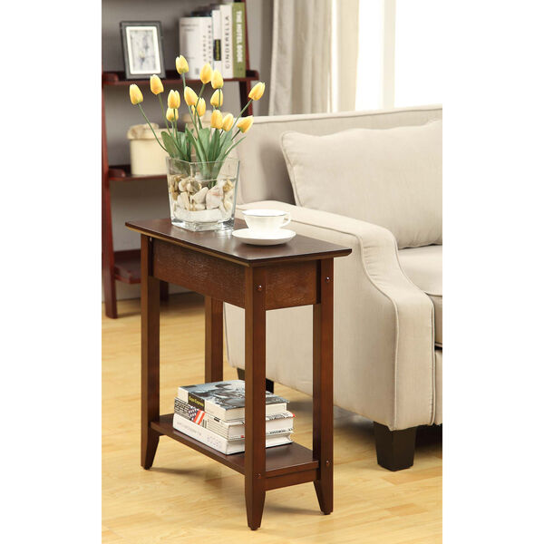 American Heritage Espresso Flip Top Side and End Table, image 2