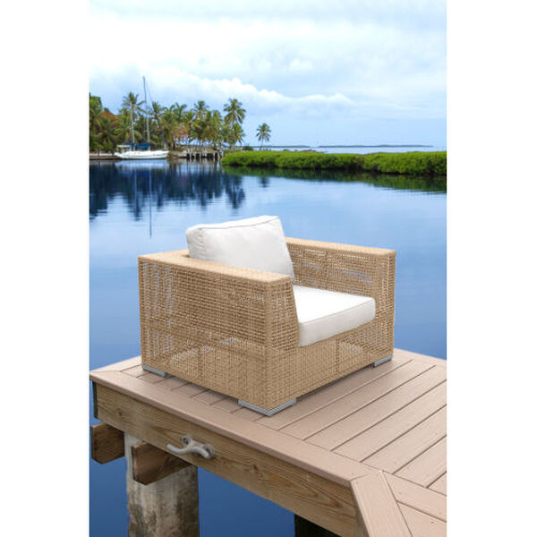 Austin Canvas Aruba Outdoor Lounge Chair with Cushion, image 3