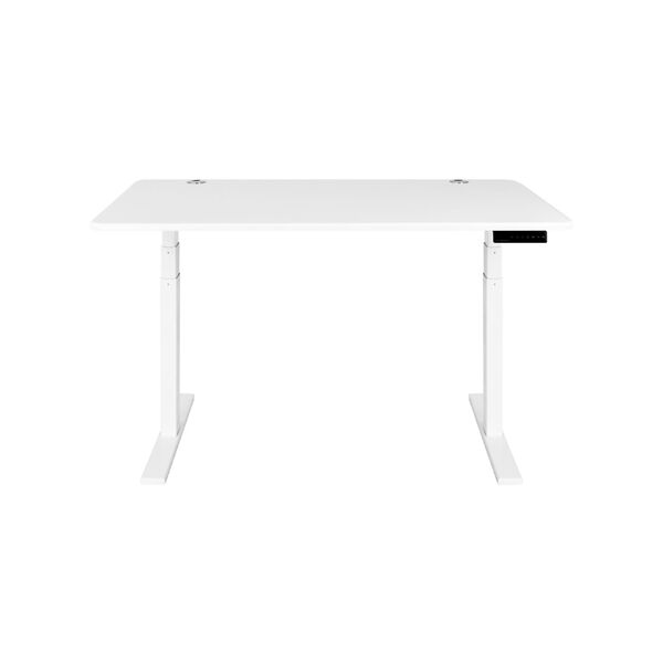 Autonomous White Frame White Classic Top Premium Adjustable Height Standing Desk, image 3