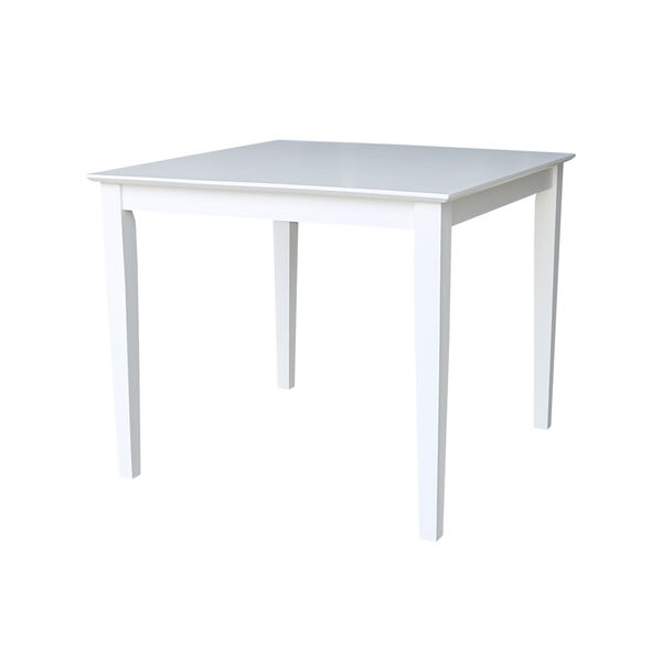 Solid Wood 36 inch Square Dining Height Table  in White, image 1