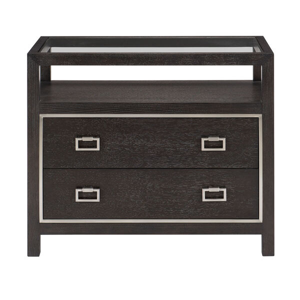 Decorage Cerused Mink and Silver Mist Two Drawer Nightstand, image 1