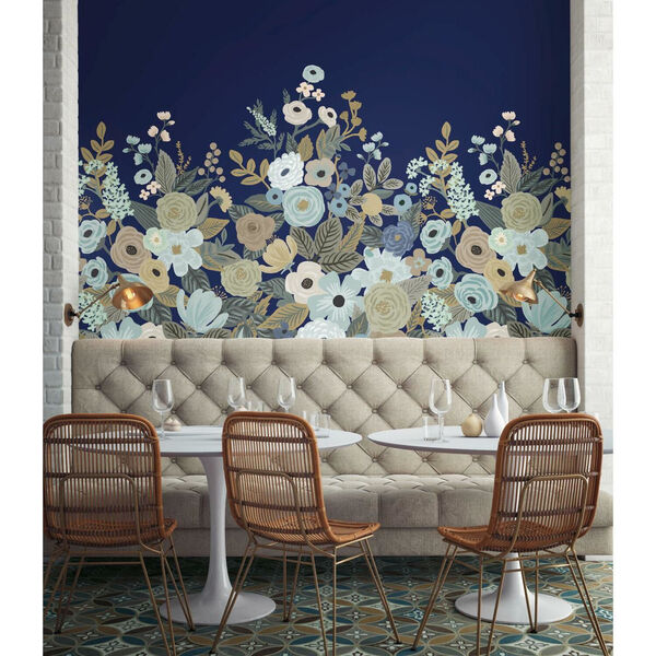 Rifle Paper Co. Navy Garden Party Wall Mural, image 1