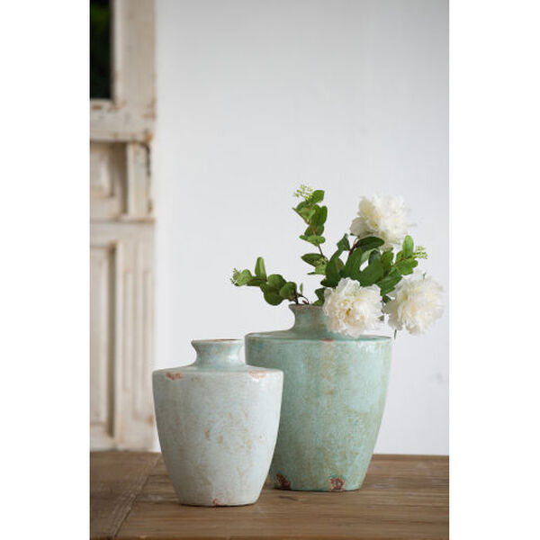 Rich Blue Patina Vase, image 2