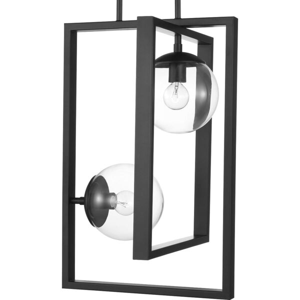Atwell Black 14-Inch Two-Light Pendant, image 1