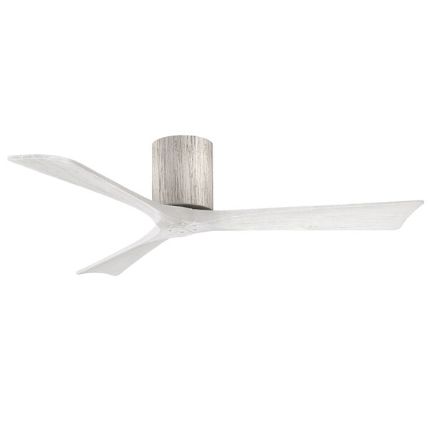 Irene-3H Barnwood 52-Inch Outdoor Flush Mount Ceiling Fan with Matte White Blades, image 4