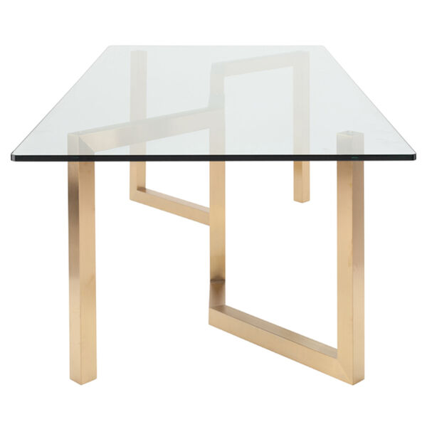 Paula Clear and Gold Dining Table, image 3